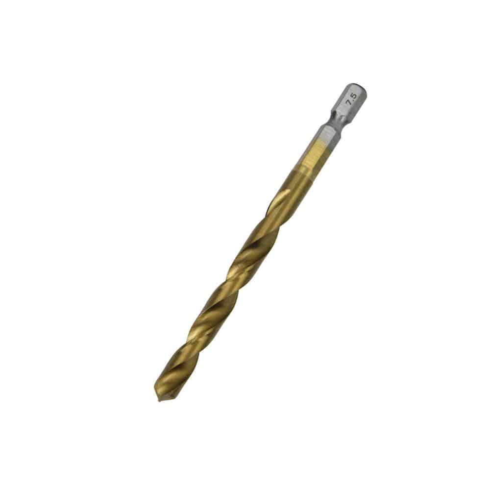 藤原産業　ＳＫ１１　六角軸Ｔｉｎ鉄ドリル　適長（ノーマル）　普通サイズ　７．５ｍｍ