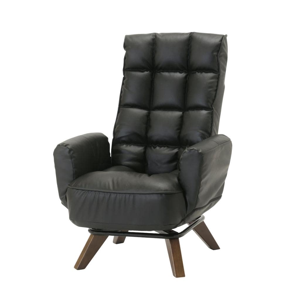 アテーナライフ　ポケットコイル座面の回転ハイバックチェア　ブラック