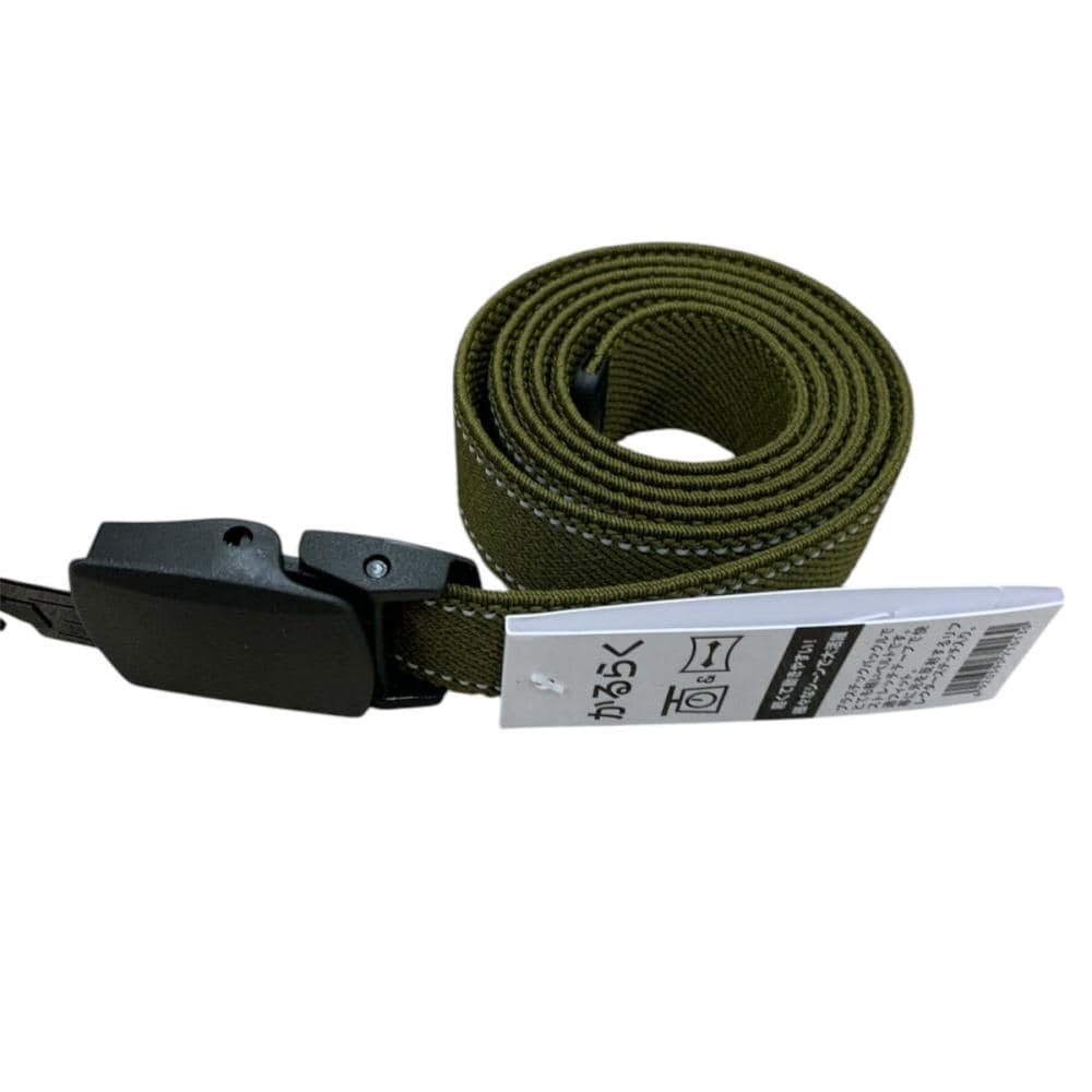 プラバックルリフレクター　ストレッチベルト　カーキ