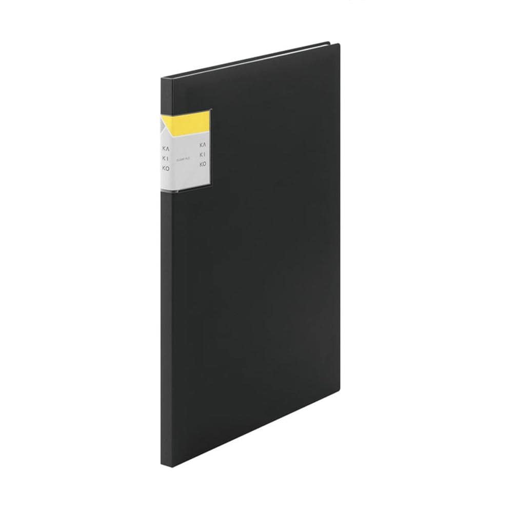 キングジム　クリアーファイル　カキコ　２０Ｐ　黒