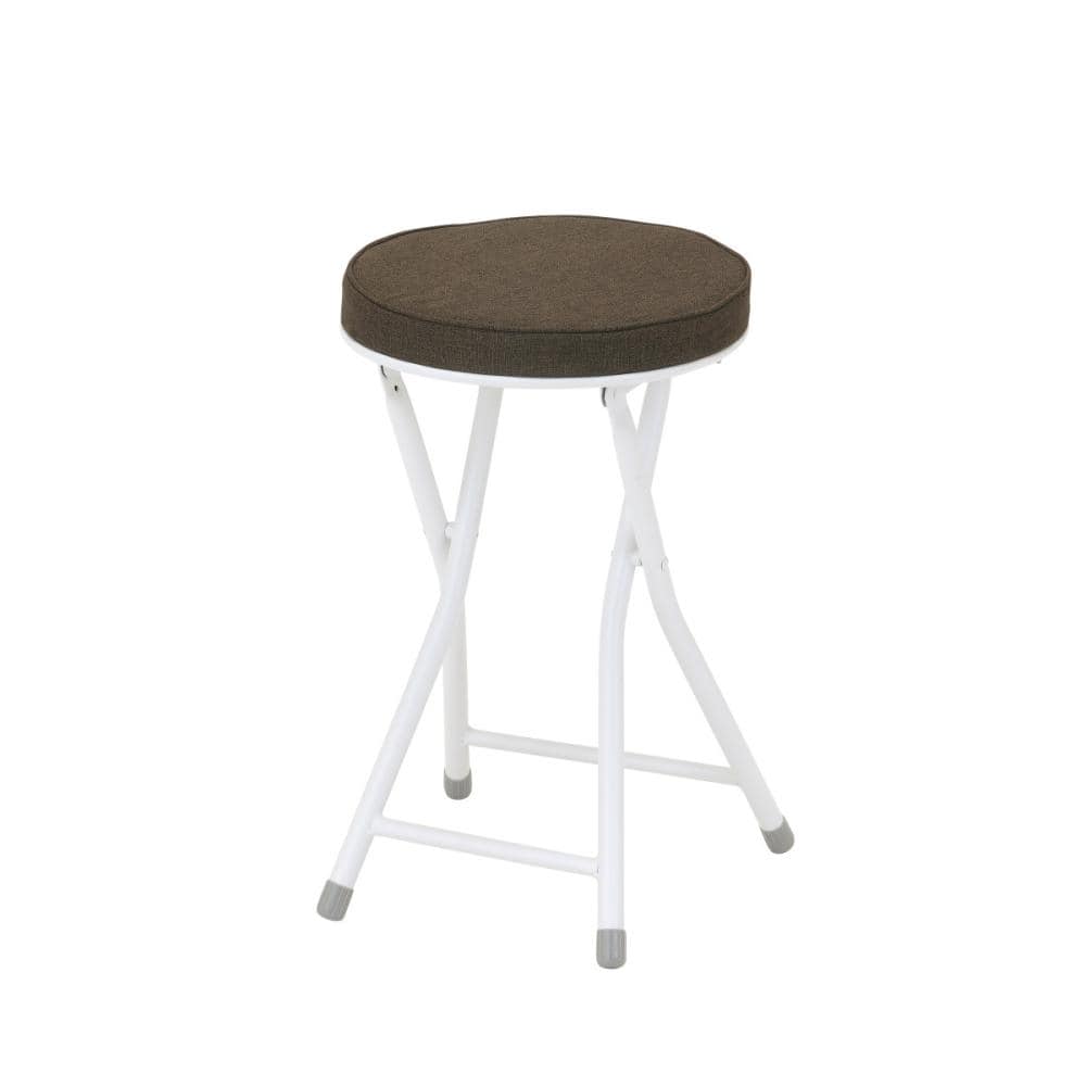 アテーナライフ　ファブリック折り畳みチェア　ブラウン