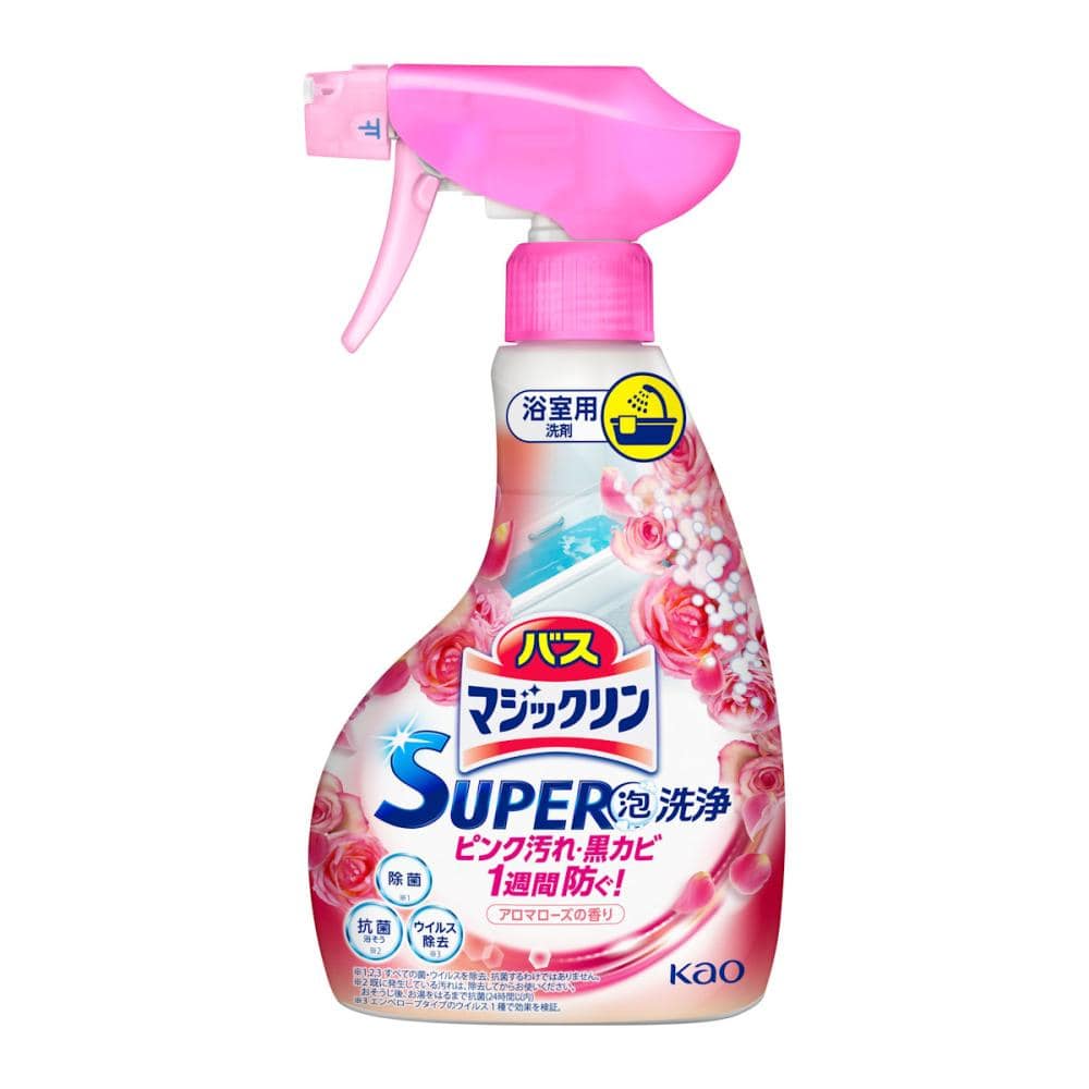 花王　バスマジックリン　ＳＵＰＥＲ泡洗浄　アロマローズ　本体　３５０ｍＬ