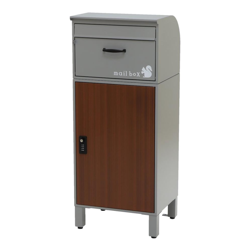 ヤマソロ　宅配ボックス付きポスト　レルム　木目調　７３－８４２