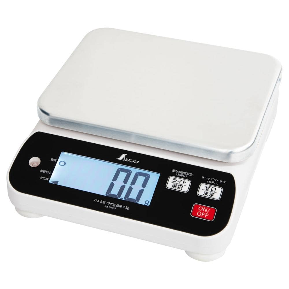 シンワ測定　デジタルはかり　ＷＰ　１０００ｇ　防塵防水　取引証明以外用　７００３５