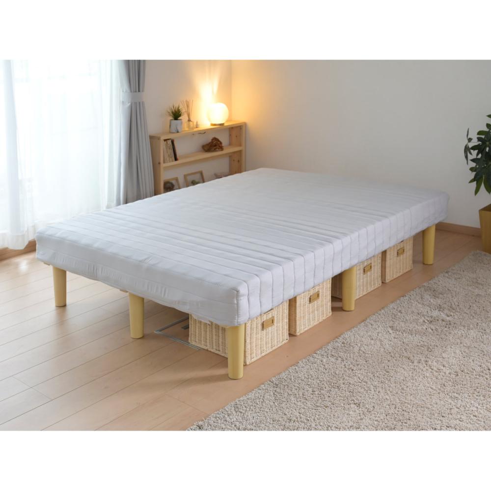 ＹＡＭＡＺＥＮ（山善）　脚付きボンネルコイルマットレス　ダブル　ＳＡＭ－１４１９５ＢＨ（ＬＧＹ／