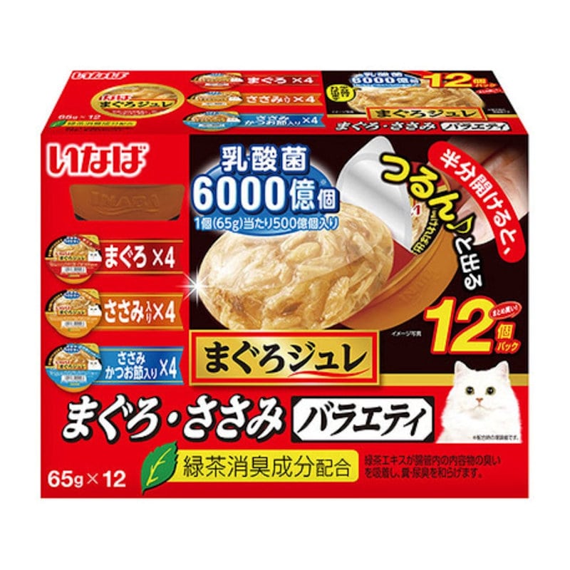 いなば　まぐろジュレ　乳酸菌　まぐろささみバラエティ　６５ｇ×１２個