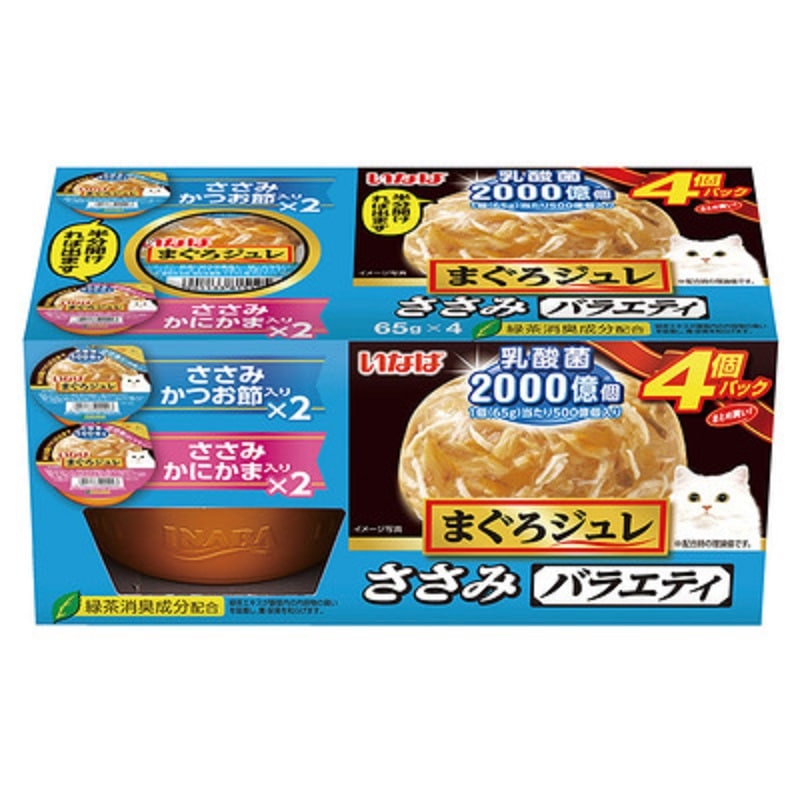 いなば　まぐろジュレ　乳酸菌ささみバラエティ　６５ｇ×４個