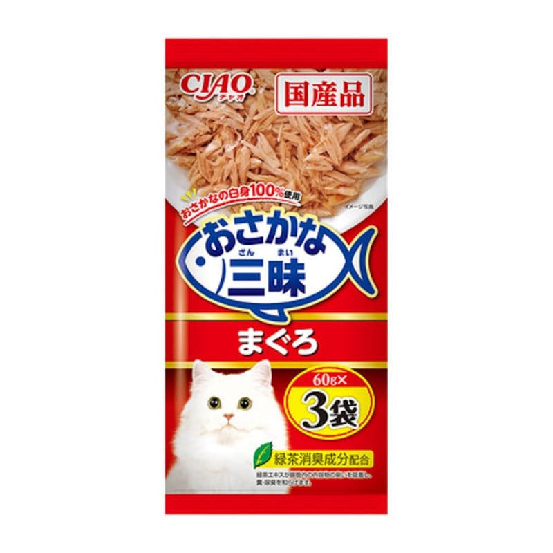 ＣＩＡＯ（チャオ）　おさかな三昧　まぐろ　６０ｇ×３