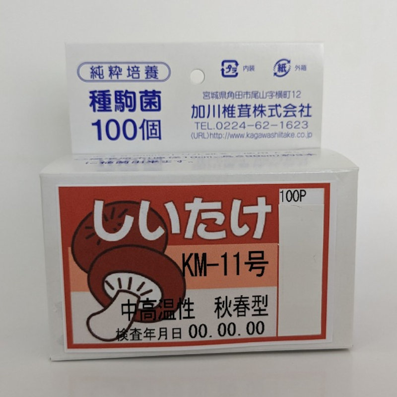 【宅配専用】　しいたけ　種駒　ＫＭ－１１号　中高温性・周年型　１００駒