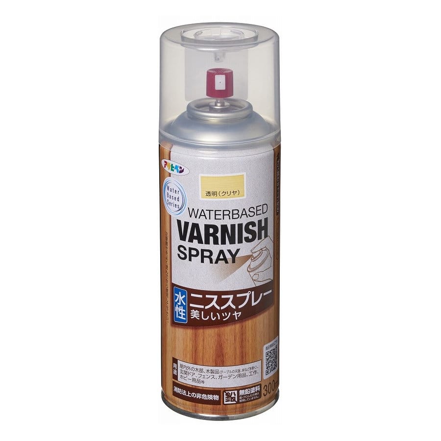 アサヒペン　水性ニススプレー　３００ｍＬ　透明（クリヤ）