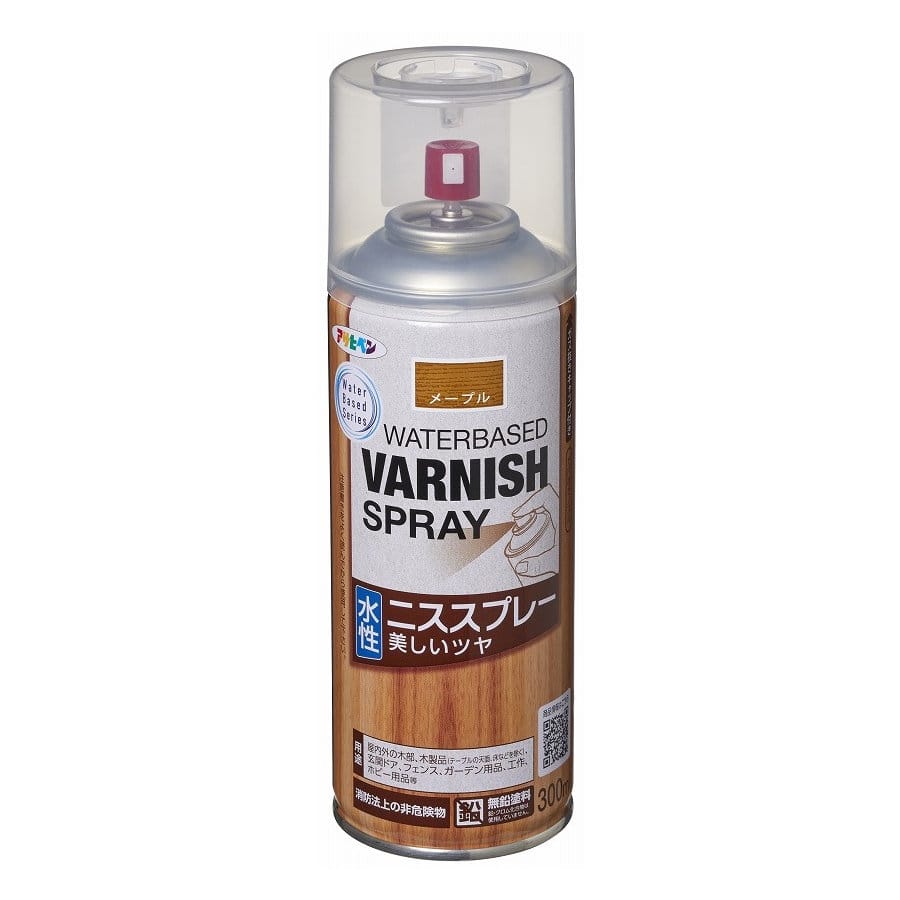 アサヒペン　水性ニススプレー　３００ｍＬ　メープル
