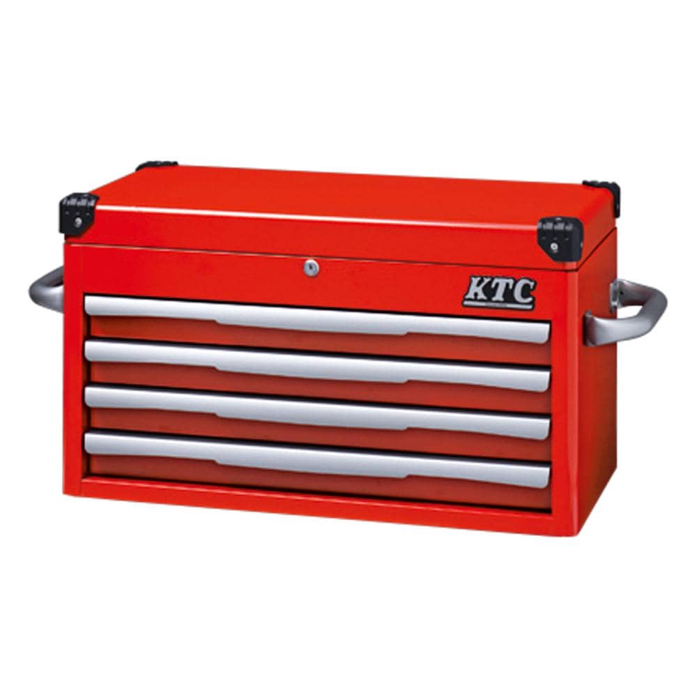 京都機械工具　ＫＴＣ　トップチェスト（４段４引出し）　レッド　ＥＫＲ－１００４Ｒ