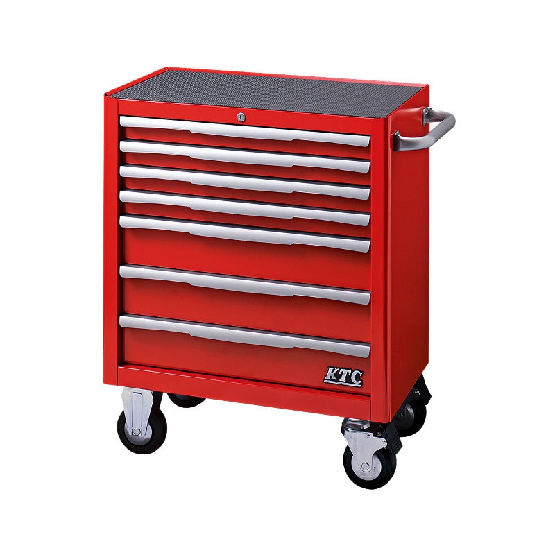 京都機械工具　ＫＴＣ　ローラーキャビネット（７段７引出し）　レッド　ＥＫＷ－１００７Ｒ