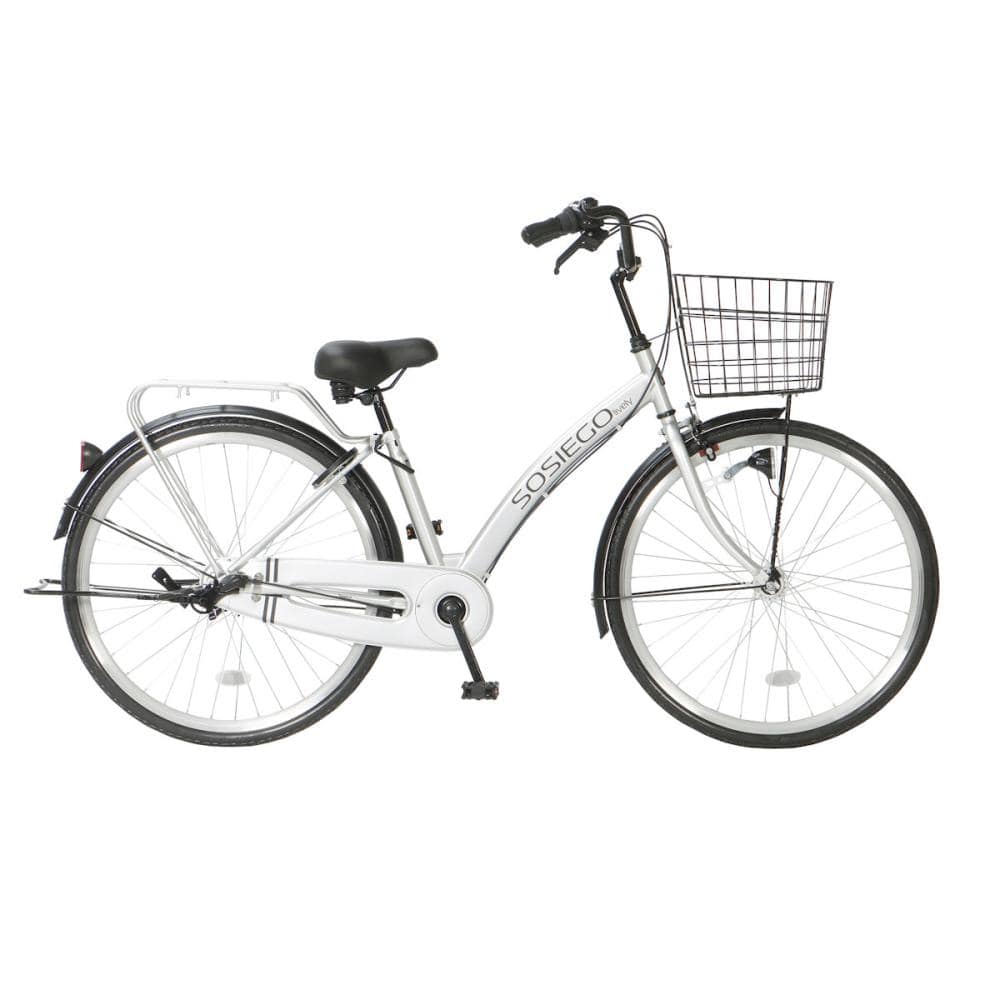 軽快車　ソシエゴ　Ｌｉｖｅｌｙ　ノーパンク　ＬＥＤオートライト　２７インチ　マットシルバー