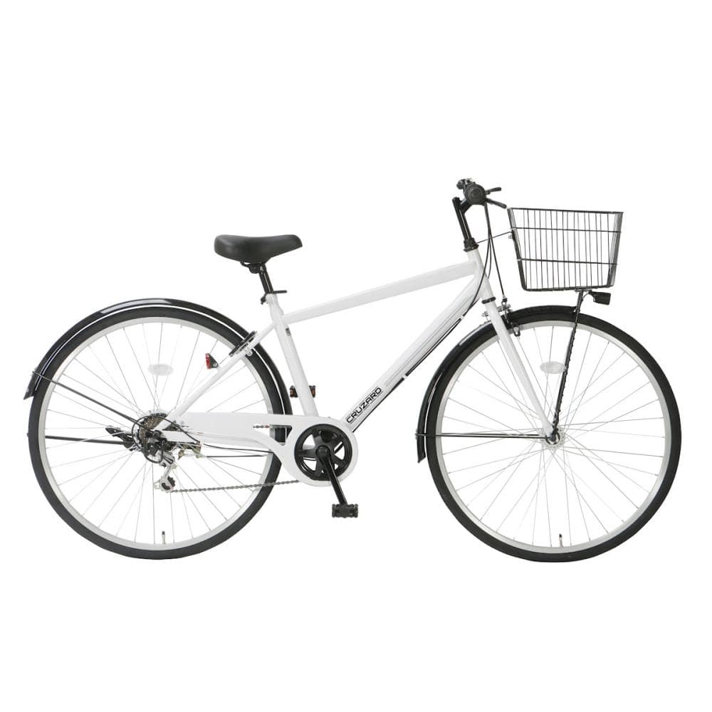 ＣＲＵＺＡＲＤ（クルザード）　パンクしにくい　カゴ付クロス　２７インチ　ホワイト　２４