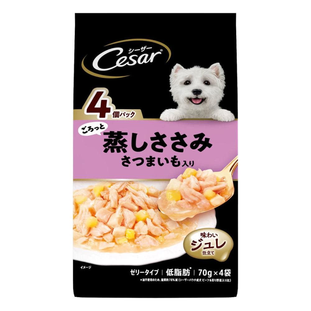 シーザー　ごろっと蒸しささみさつまいも　７０ｇ×４袋