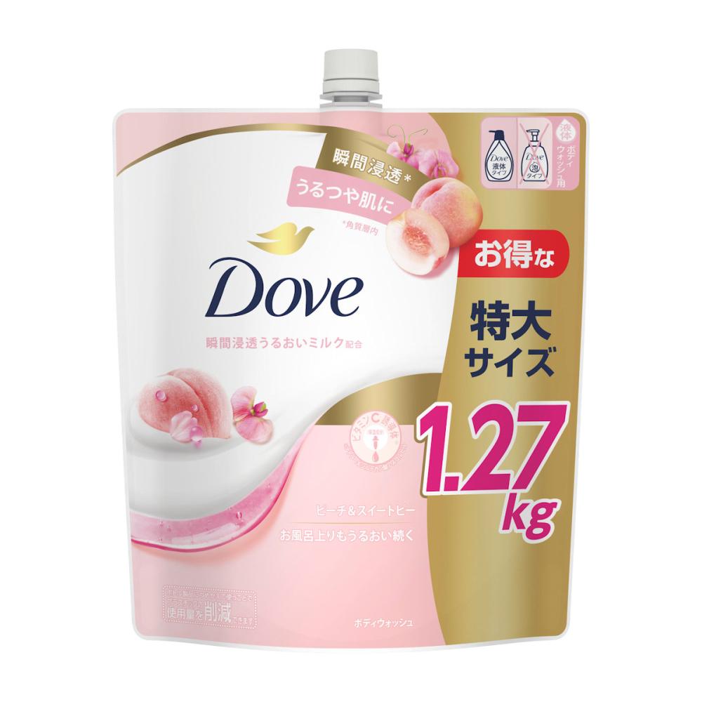 ユニリーバ　ダヴ　ボディウォッシュ　ピーチ＆スイートピー　詰め替え用　１２７０ｇ