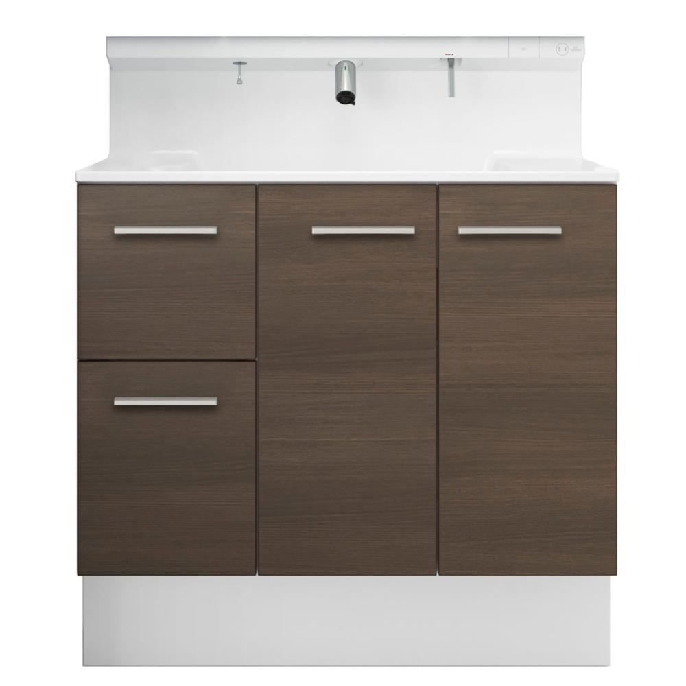 ＬＩＸＩＬ　ＩＮＡＸ　洗面台　Ｒ１シリーズ　間口９０ｃｍ　タッチレス水栓　　ショコラオーク　Ｒ１Ｈ１－９０５ＪＹ－ＡＵ／ＪＲ２ＦＣ