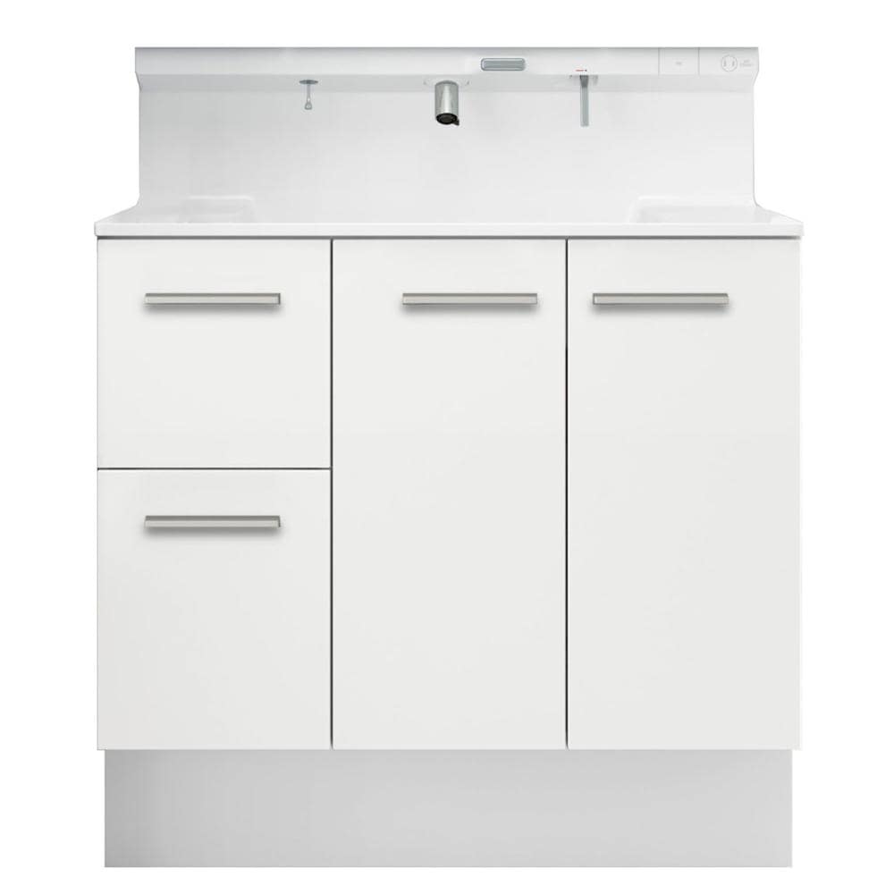 ＬＩＸＩＬ　ＩＮＡＸ　洗面台　Ｒ１シリーズ　間口９０ｃｍ　プッシュ水栓　寒冷地　グロスホワイト　Ｒ１Ｈ１－９０５ＰＹＮ－ＡＵ／ＹＳ２ＦＣ