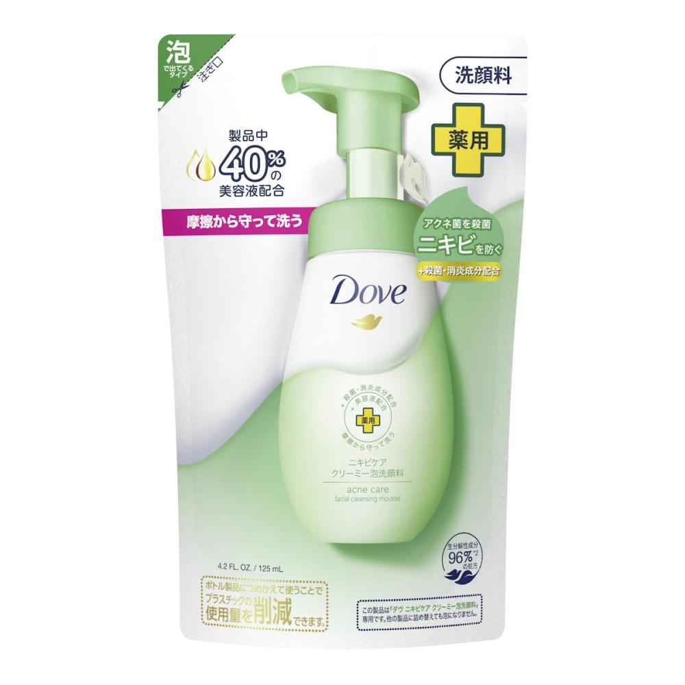 ユニリーバ　ダヴ　ニキビケア　クリーミー泡洗顔料　詰め替え用　１２５ｍＬ