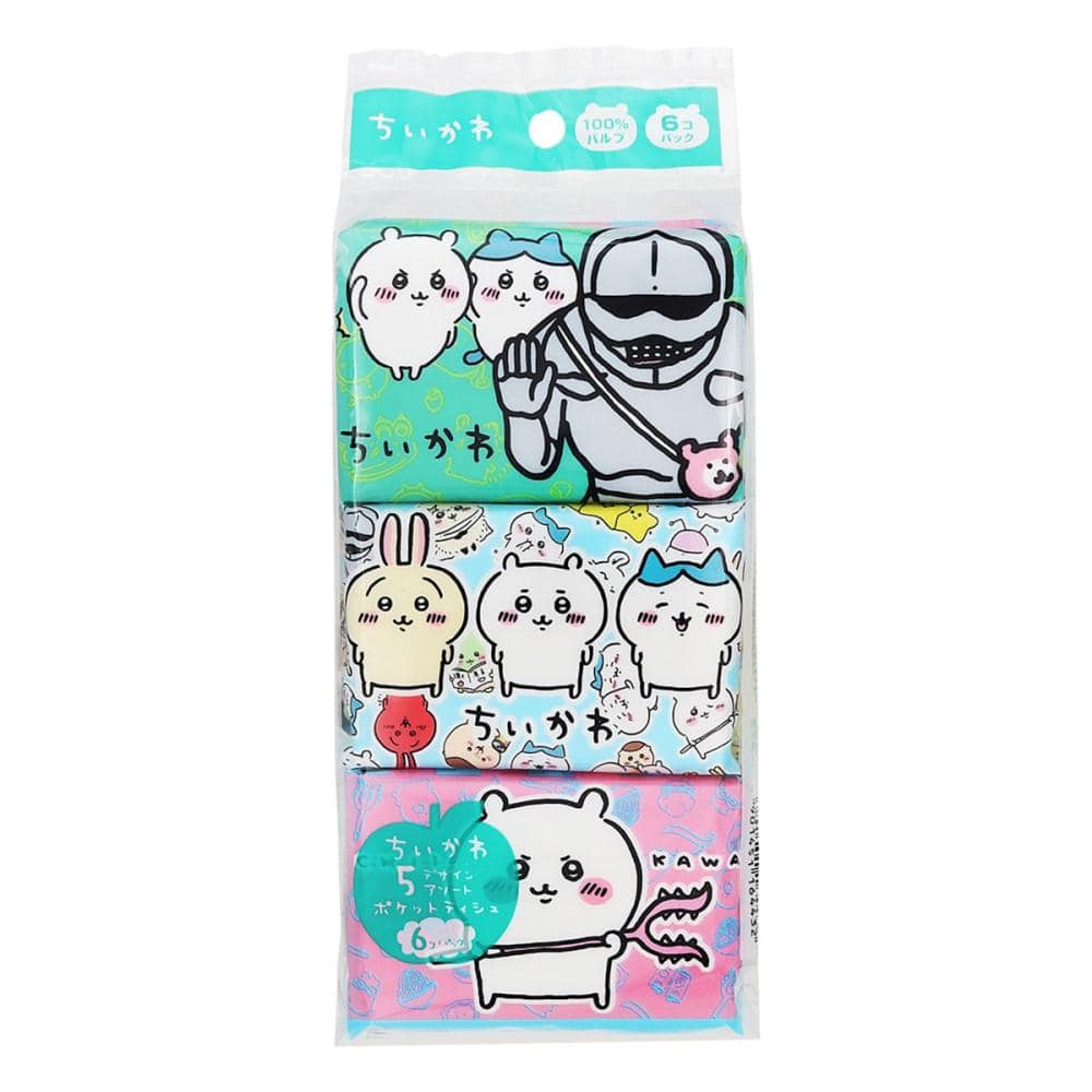 河野製紙　ちいかわ　ポケットティシュ　８組×６個入り