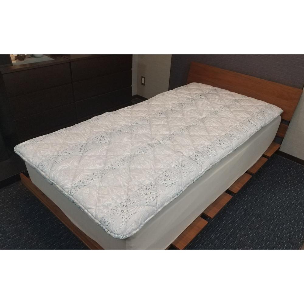 羊毛混　三層敷布団　ブルー　ＤＳ２３１ＢＬ