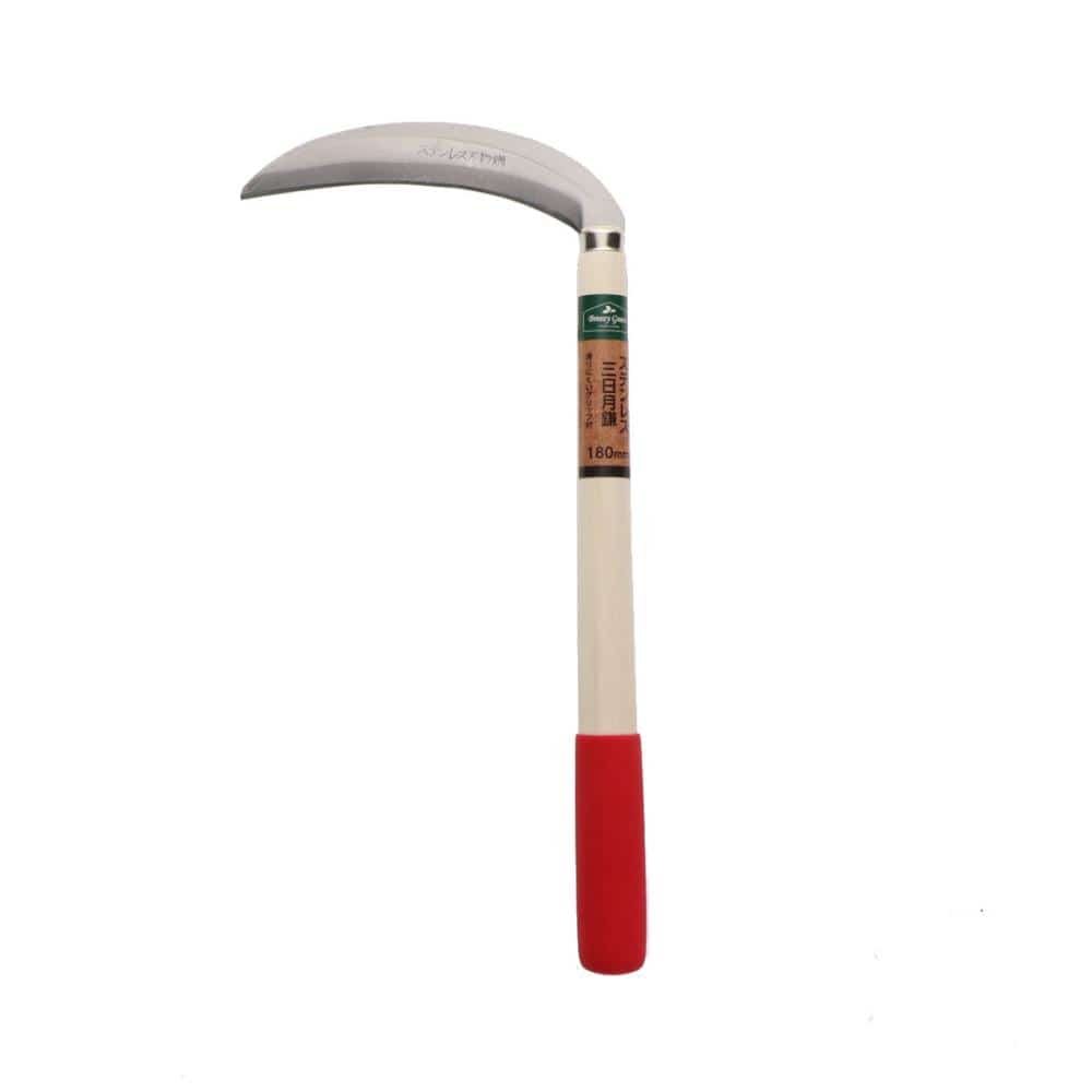 Ｂｒｅｅｚｙ　Ｇｒｅｅｎ　ステンレス三日月鎌　グリップ付き　１８０ｍｍ