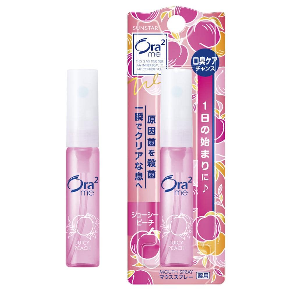 サンスター　オーラツーミー　マウススプレー　ジューシーピーチ　６ｍＬ