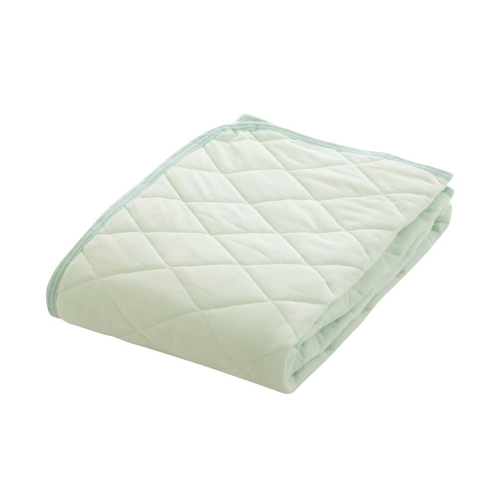 アテーナライフ　敷きパッド　ベロア　グリーン　シングル　１００×２００ｃｍ