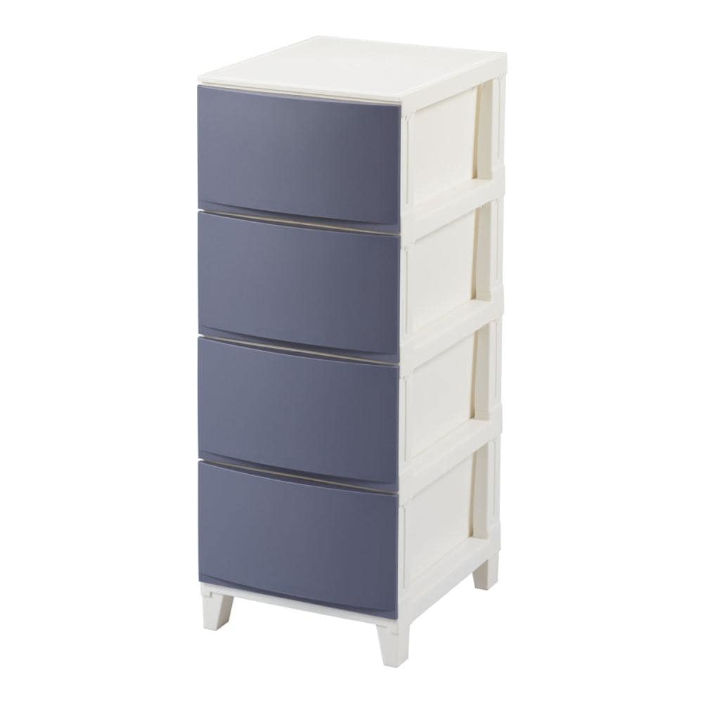 サンカ　チェスト　ルームスシェード　スリム４段　サンドネイビー　ＲＳＤ－Ｓ３４４ＳＮＶ