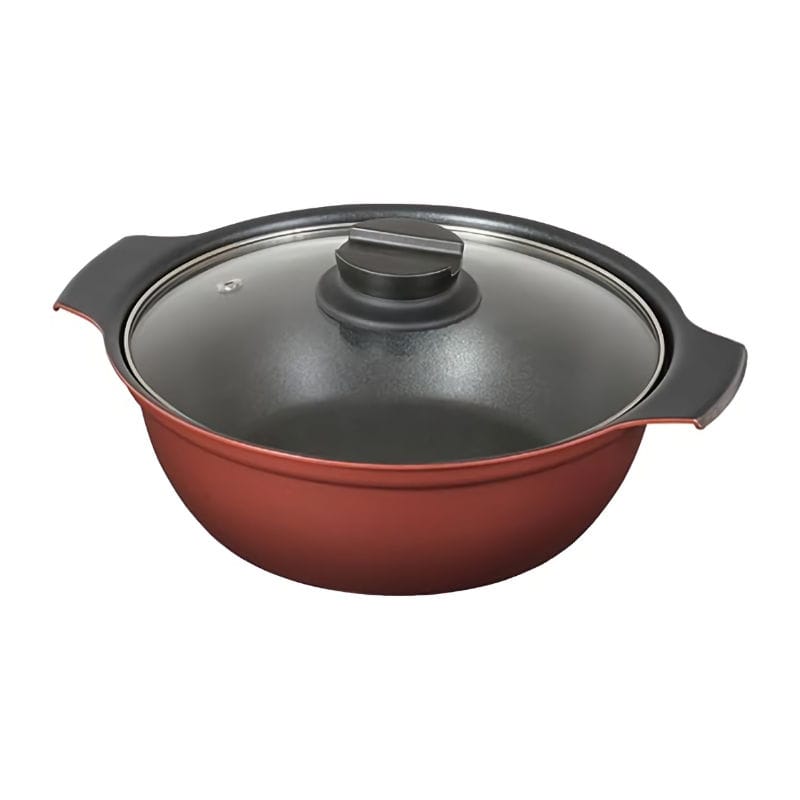 パール金属　旨味　ガラス蓋付き卓上鍋　２０ｃｍ