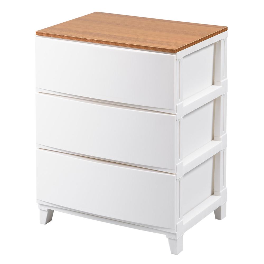 サンカ　ルームスシェード　木天板　ホワイト　３段　幅５４×高さ６８×奥行４２ｃｍ　５４３