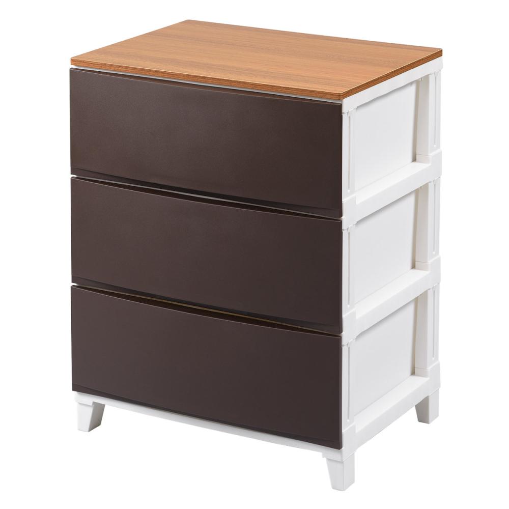 サンカ　ルームスシェード　木天板　ブラウン　３段　幅５４×高さ６８×奥行４２ｃｍ　５４３