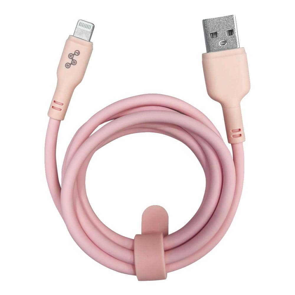 ジー・ワーカー　ライトニングケーブル　シリコン素材　ＭＦＩ認証品　２ｍ　ピンク