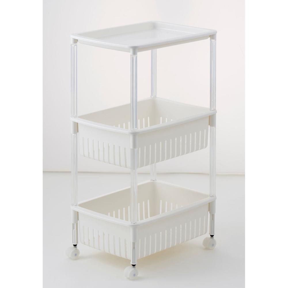 サンコープラスチック　ルーチェワゴン　幅２８．５×奥行３９×高さ６７．７ｃｍ　ＴＭ－２１　ＯＷ