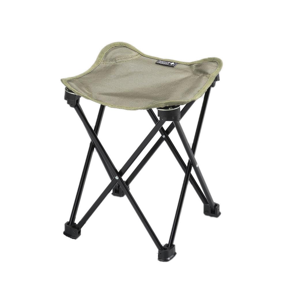 ナチュラルシーズン　軽量アルミトレッキングスツール　カーキ