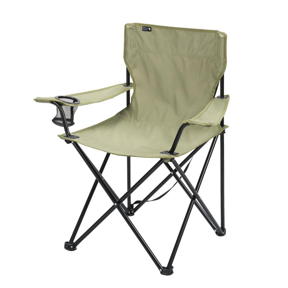 ナチュラルシーズン　アウトドアアームチェア　カーキ