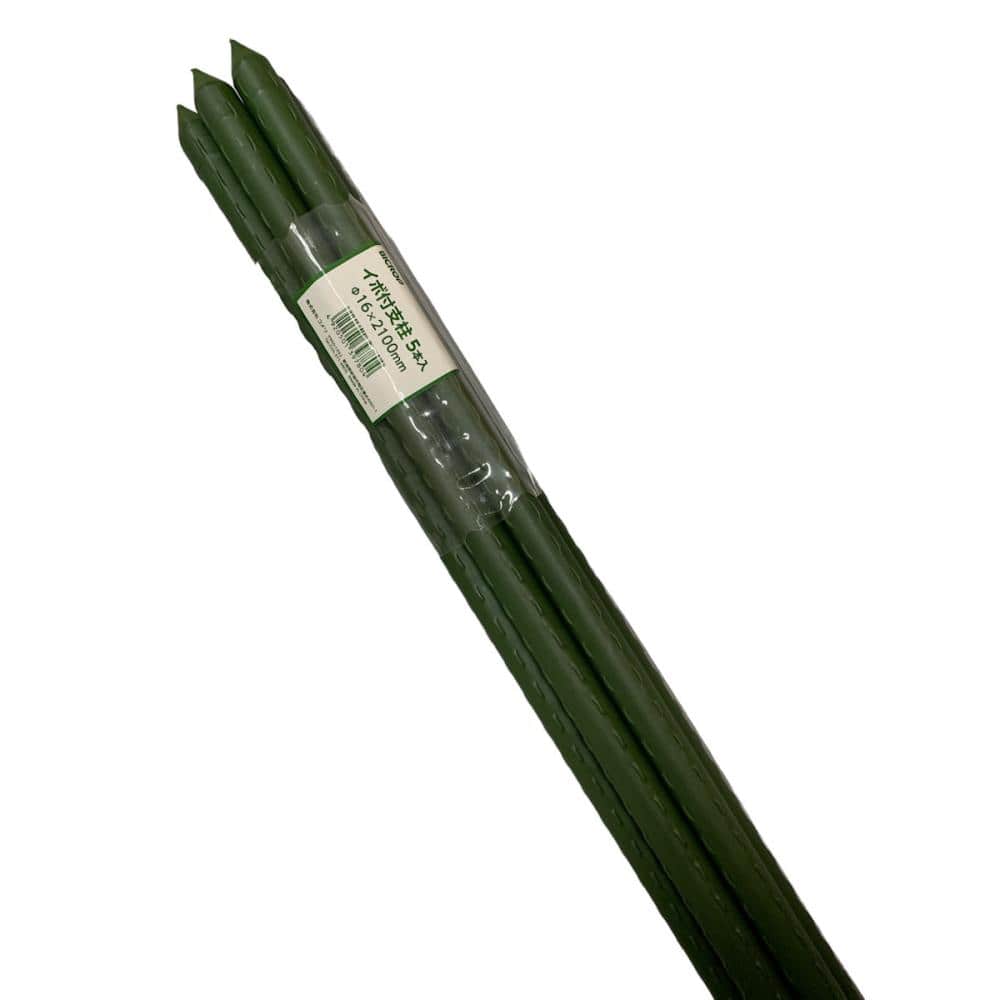 ＢＩＣＲＯＰ（ビックロップ）　イボ付支柱　１６×２１００ｍｍ　５本セット