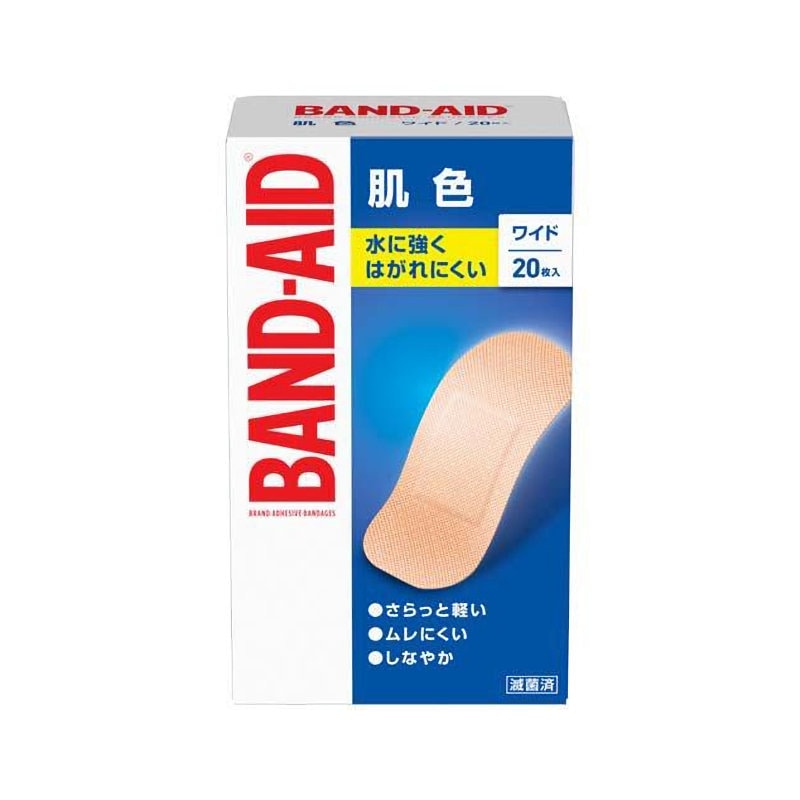 ジョンソン　バンドエイド　肌色　ワイド　２０枚入り