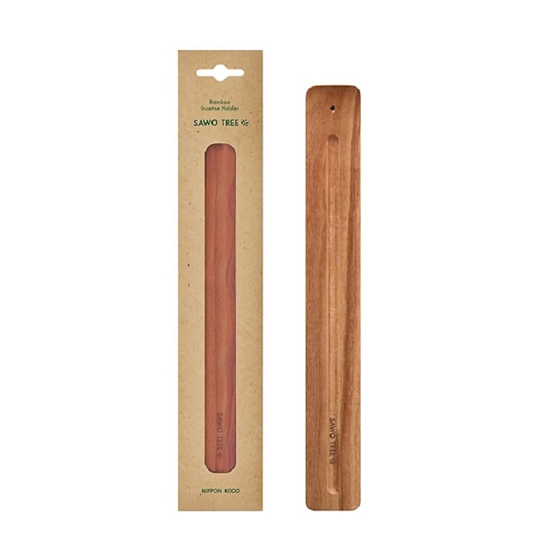 日本香堂　ハーブ＆アース　お香バンブーインセンスホルダー　専用香皿　ＳＡＷＯ　ＴＲＥＥ