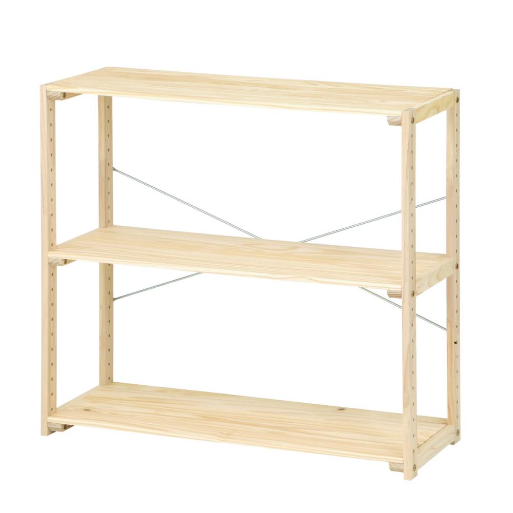 アテーナライフ　パインラック　８０ｃｍ幅　３段　８０３０　ＧＮ０５５