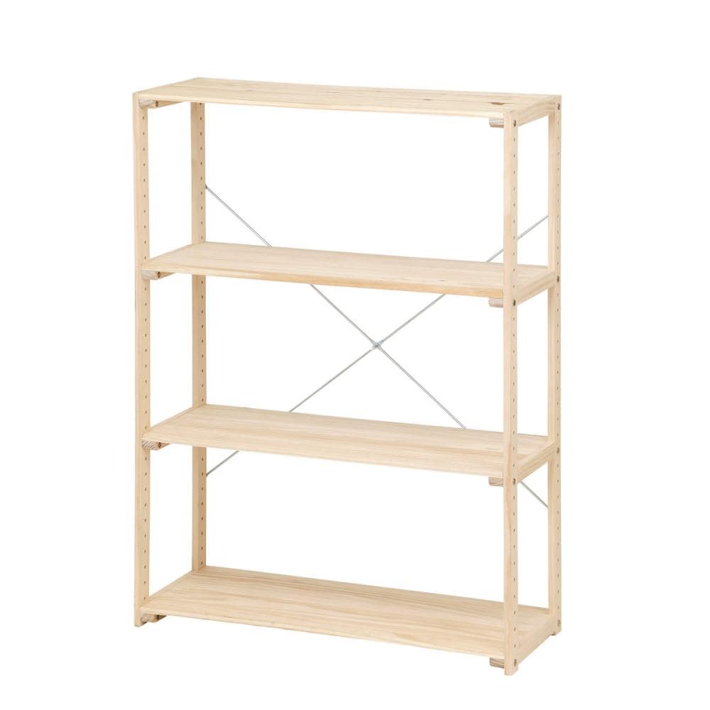 アテーナライフ　パインラック　８０ｃｍ幅　４段　８０４０　ＧＮ０５６