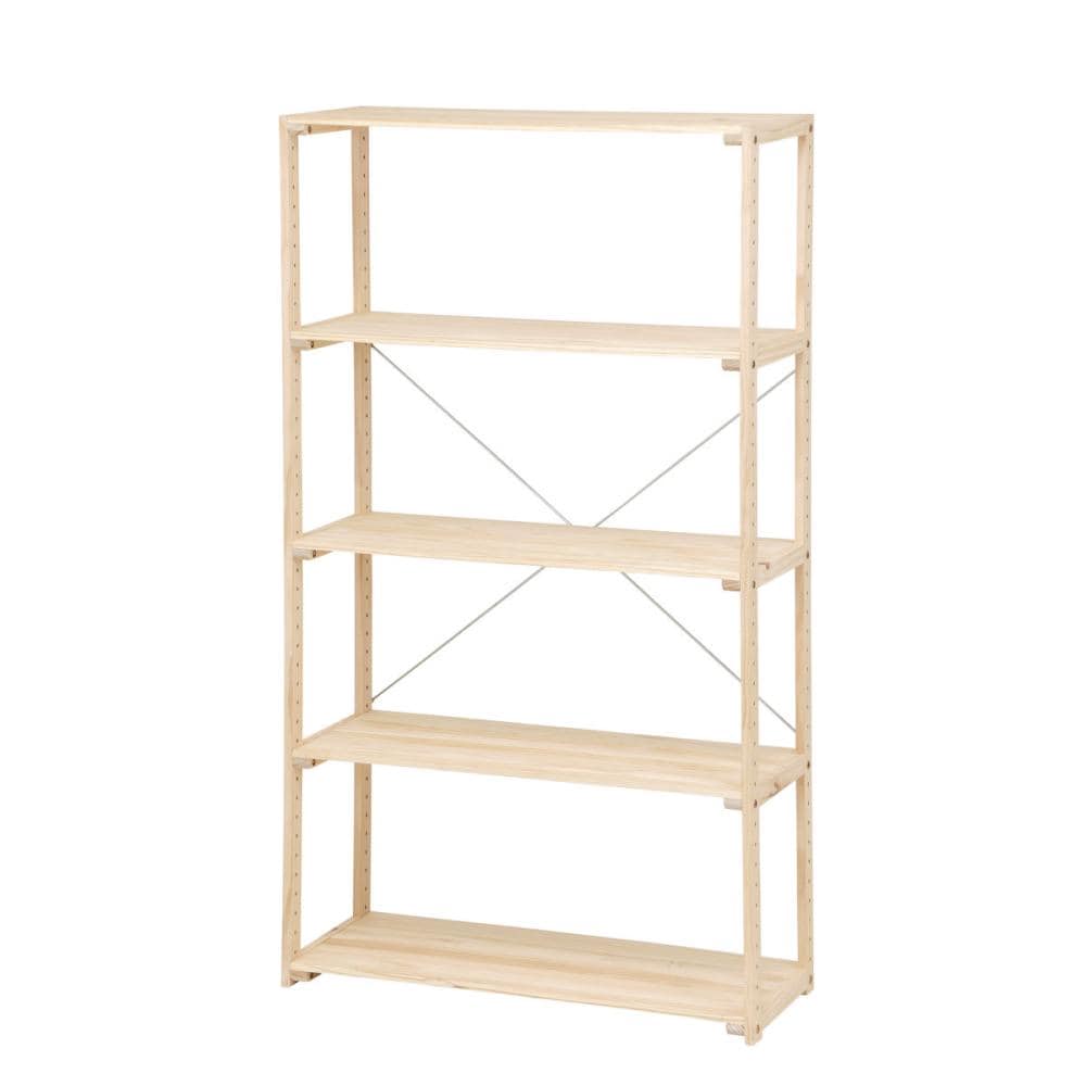 アテーナライフ　パインラック　８０ｃｍ幅　５段　８０５０　ＧＮ０５７