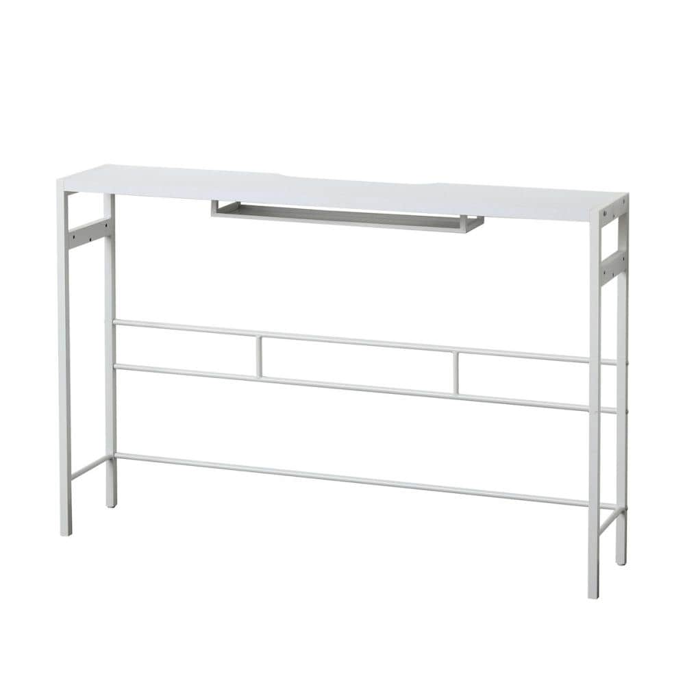 クロシオ　ワークデスクを拡張できるデュアルモニターテーブル　ホワイト　幅１２５ｃｍ　２３４１７