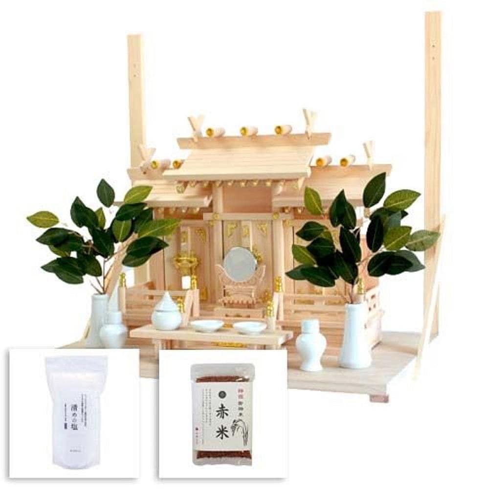 静岡木工　すぐにお祀りできる神棚　鶴セット