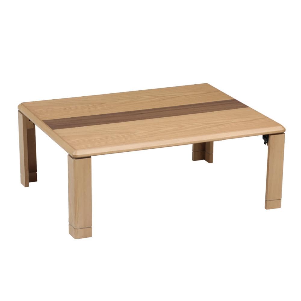 協立工芸　継ぎ脚付き折脚テーブル　オーク　幅１０５×奥行７５ｃｍ　ＮＬＫー１０５ＮＡ