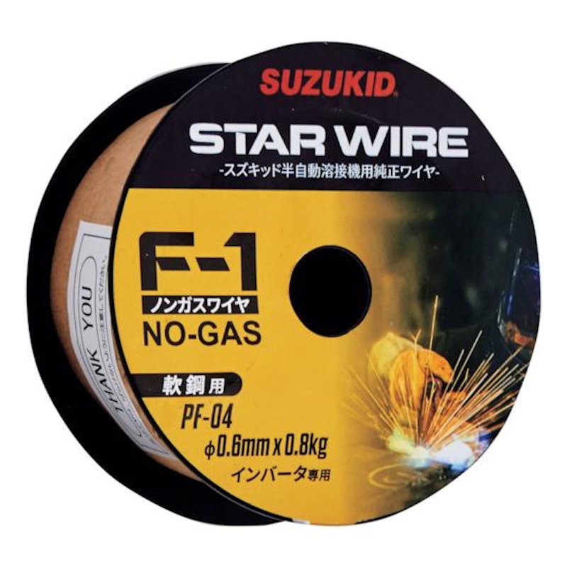 ＳＵＺＵＫＩＤ　スズキット　ノンガス軟鋼　０．６ファイ×０．８　ＰＦ－０４