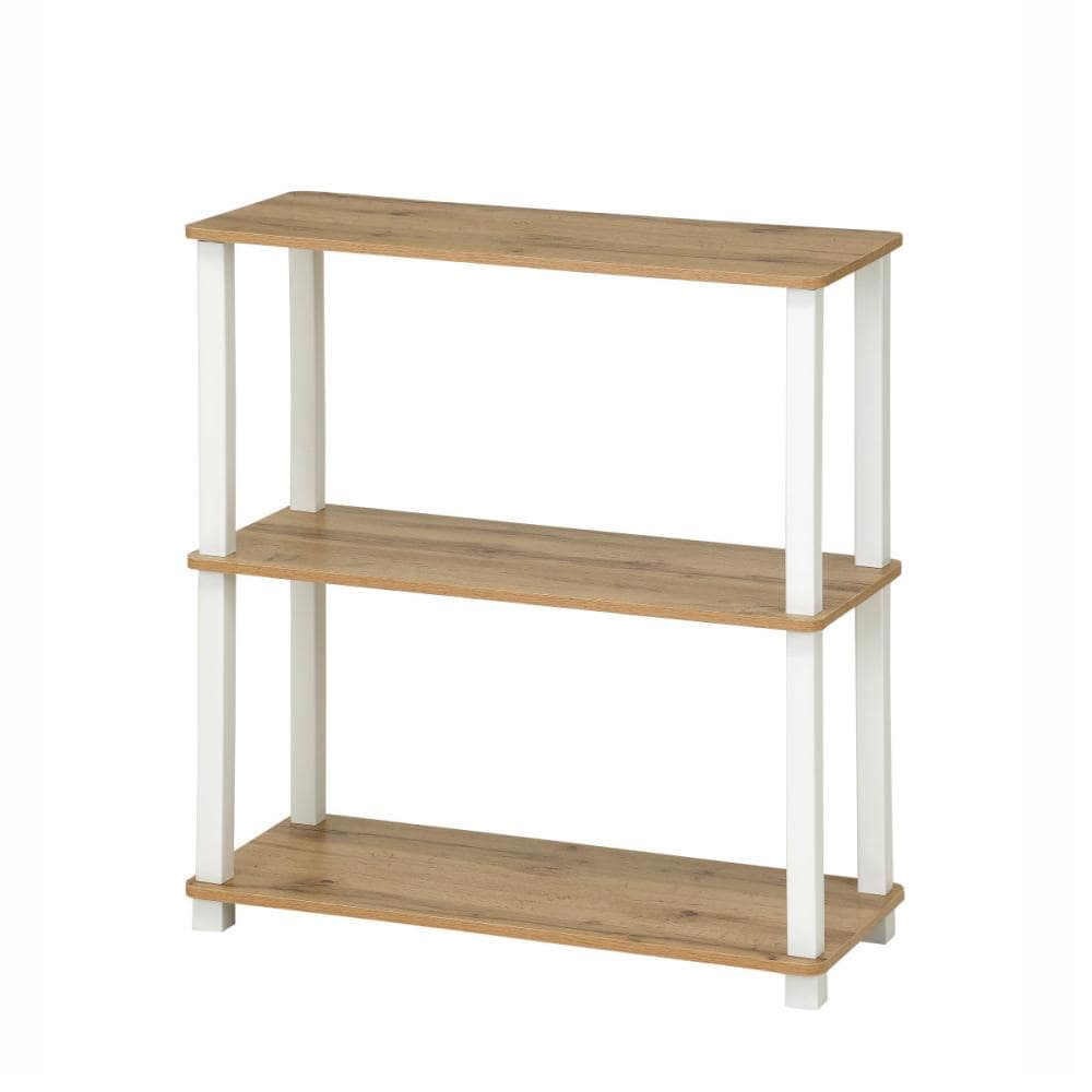 アテーナライフ　簡単組立シェルフ　６８ｃｍ幅　ワイド３段　ナチュラル