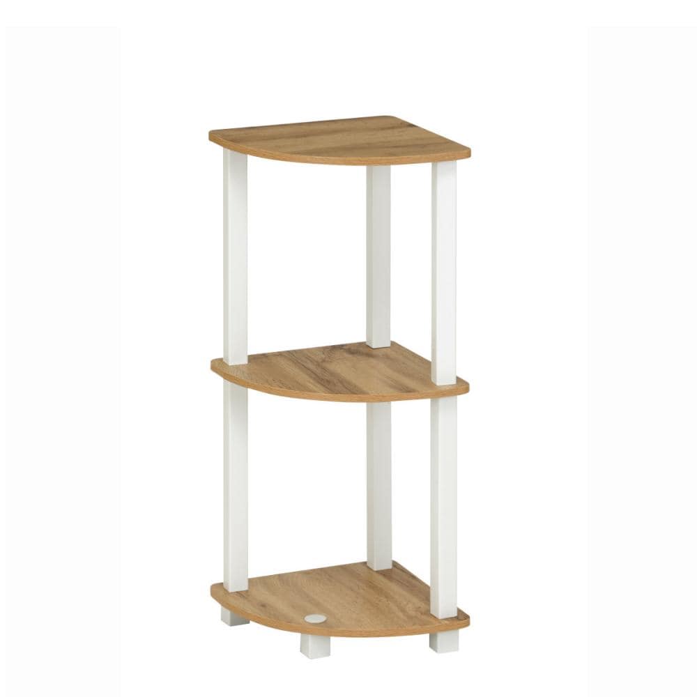 アテーナライフ　簡単組立コーナーシェルフ　３段　ナチュラル