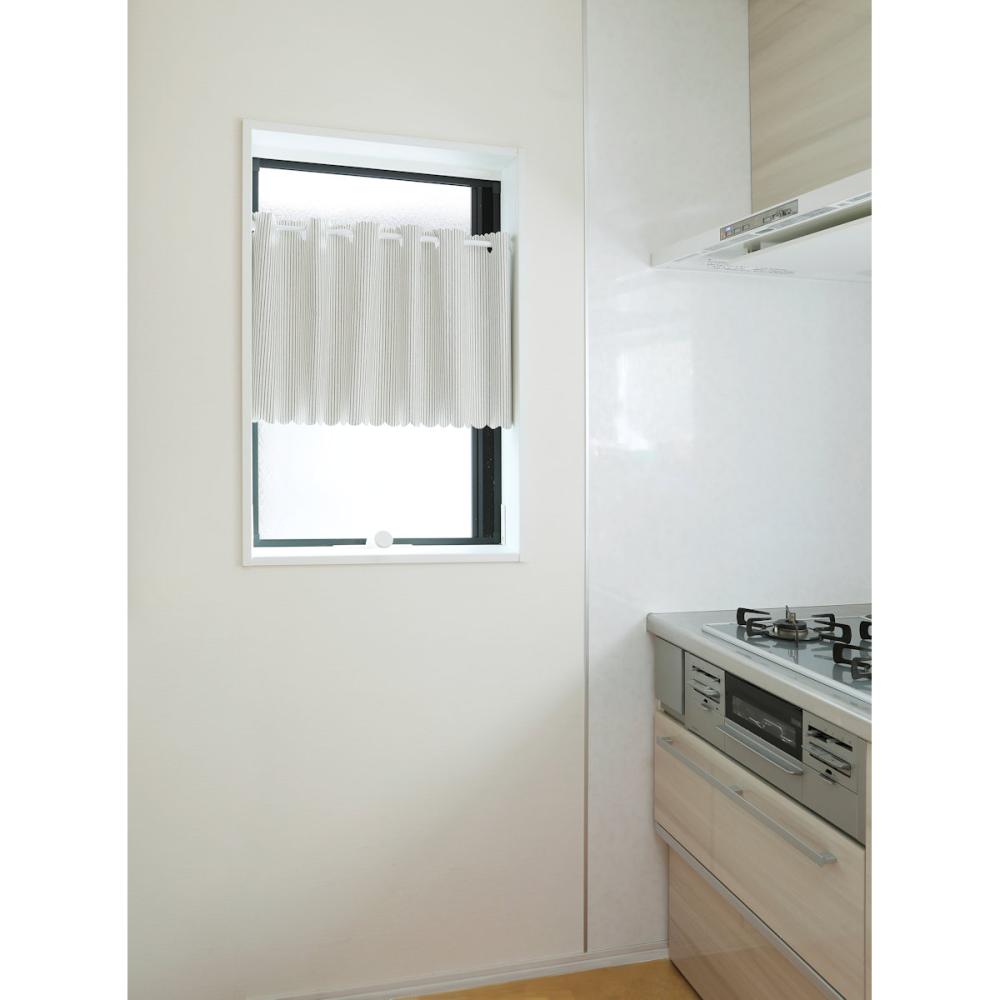 カフェカーテン　エコファイン　フロリダ　ベージュ　１００×４５ｃｍ